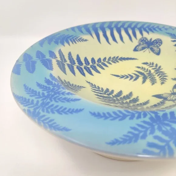 Moorland Chelsea Works Burslem Studio Pottery Stand Bowl Trinket Pin Dish Trial